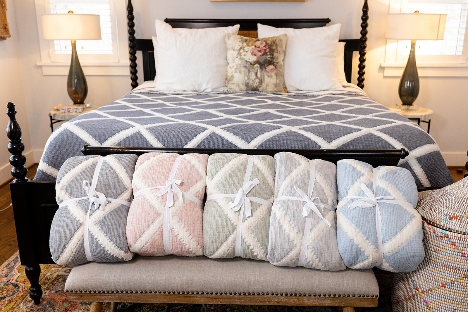Quilted Trellis Blanket - WHOLESALE