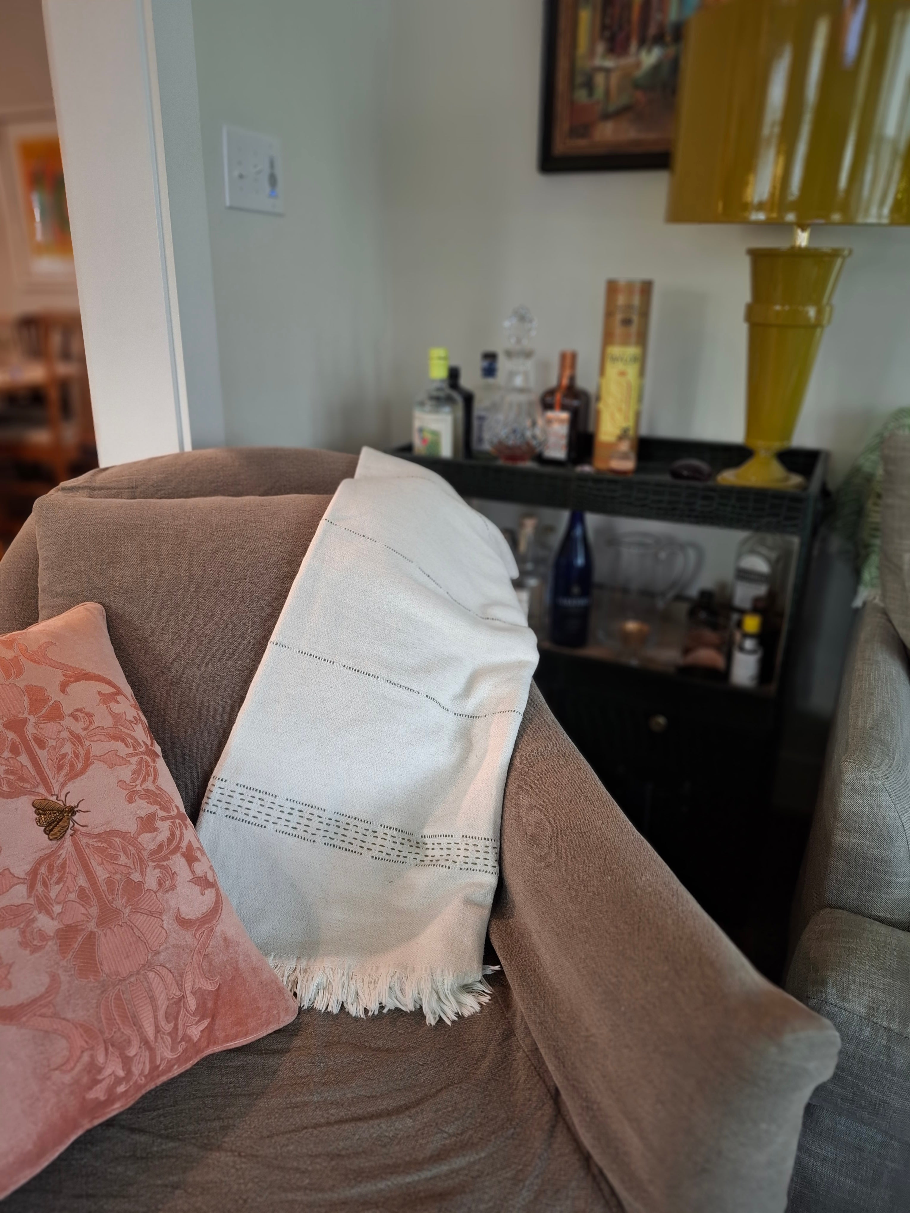 Linen Accented Throw