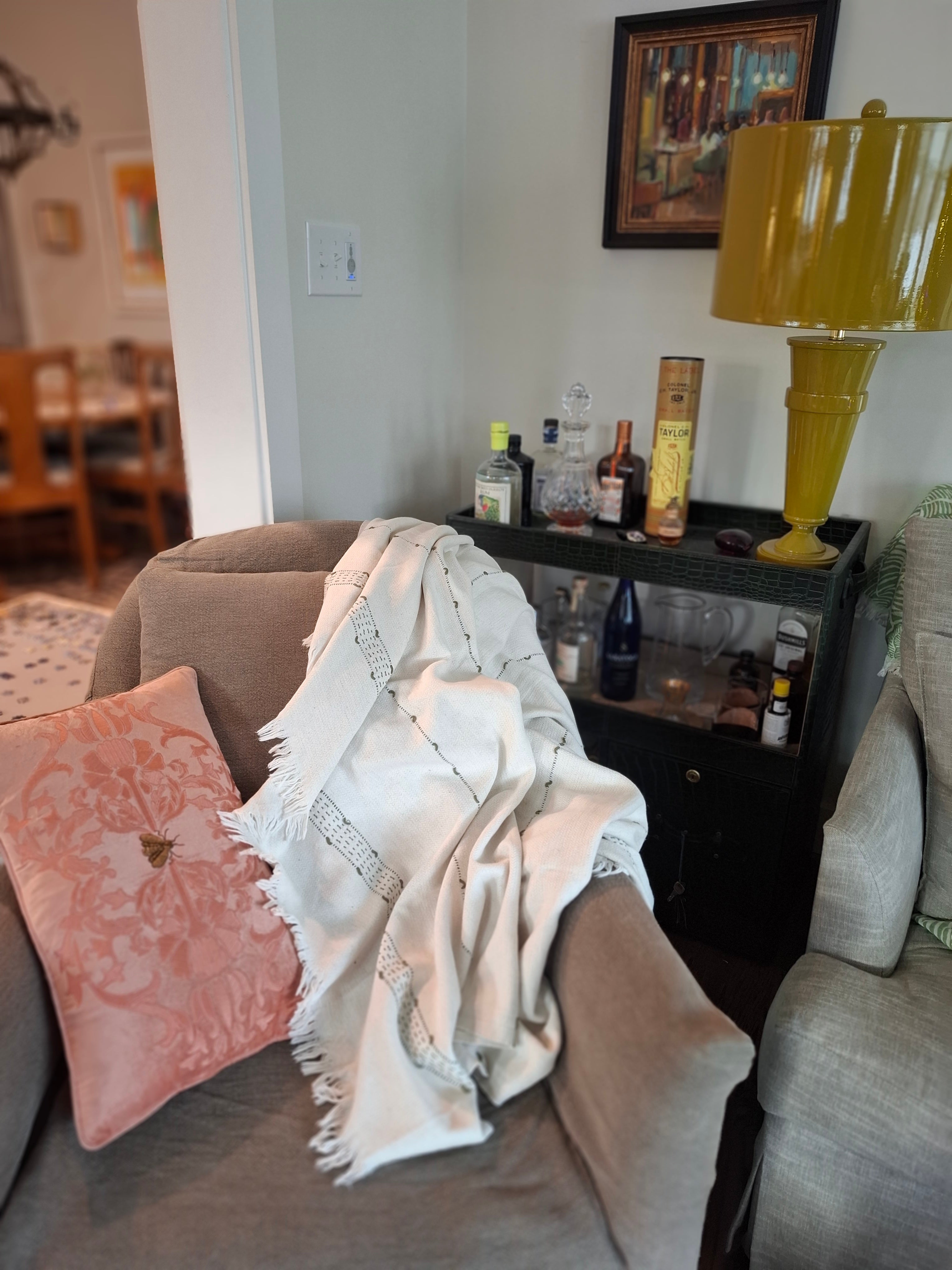 Linen Accented Throw